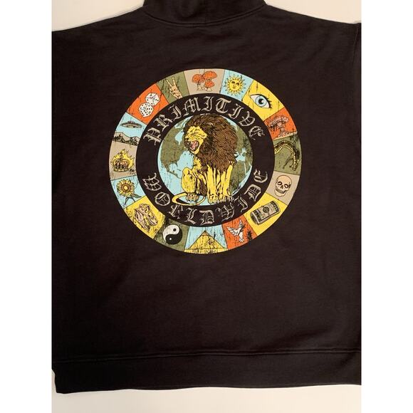 Primitive Apparel "Signs" Boxy Heavyweight Hoodie NWOT-Men's Large MSRP $90 - Picture 4 of 8